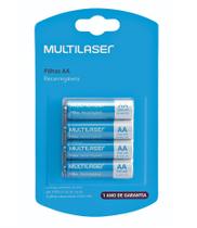 Pilhas Recarregáveis AA 4 Unidades 2500 Mah Multilaser