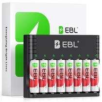 Pilhas Recarregáveis AA EBL Pacote com 8 Unidades 3000mWh 1,5V