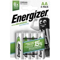 Pilhas Recarregáveis AA Energizer Extreme 2300mAh Pacote com 4 Pilhas Recarregáveis AA Energizer Extreme 2300mAh Pacote com 4