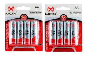 Pilhas Recarregáveis AA Kit Com 8 Unidades 2600 Mah Xbox Cameras Microfone - MOX