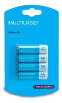 Pilhas Recarregáveis AA Multilaser 2500 mah 4 Unidades Microfone Controle Xbox