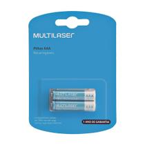 Pilhas Recarregáveis Aaa 1000mah - 2 Unidades - Cb051 - Multilaser