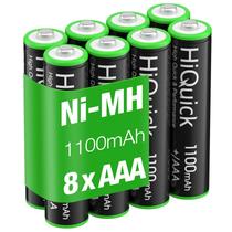 Pilhas Recarregáveis AAA HiQuick 1100mAh, 8 Unidades Pilhas Recarregáveis AAA HiQuick 1100mAh, 8 Unidades