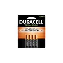 Pilhas recarregáveis Duracell AAA 4 Count Pilhas recarregáveis Duracell AAA 4 Count