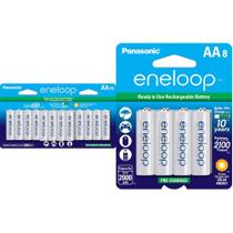 Pilhas recarregáveis Eneloop AA 2000mAh Pré-Carregadas Pacote com 8 Pilhas recarregáveis Eneloop AA 2000mAh Pré-Carregadas Pacote com 8