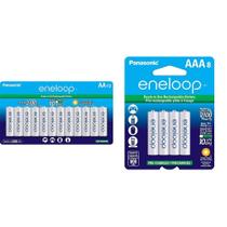 Pilhas recarregáveis eneloop AA/AAA 20 unidades pré-carregadas Ni-MH Pilhas recarregáveis eneloop AA/AAA 20 unidades pré-carregadas Ni-MH