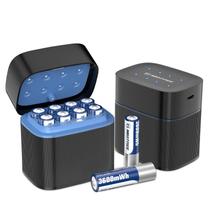 Pilhas Recarregáveis Maxfree AA Kit com 8 Unidades 1,5V 3600mWh com Carregador