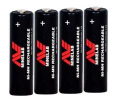 Pilhas recarregáveis minelab aa kit 4 de detector de metais