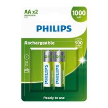 Pilhas Recarregáveis Philips AA Pequena 1000mAh 2 Unidades