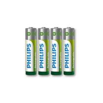 Pilhas Recarregaveis Philips AAA 1000 Mah Potente Com 4 unidades Pilhas Recarregaveis Philips AAA 1000 Mah Potente Com 4 unidades
