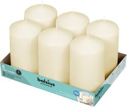 Pillar Candles BOLSIUS Ivory 3x6" ou mais de 70 horas de queima, conjunto de 6
