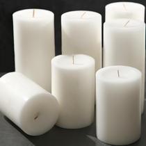 Pillar Candles MOSROAD White Unperfumed 50h Burn Time, pacote com 6 Pillar Candles MOSROAD White Unperfumed 50h Burn Time, pacote com 6