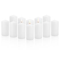 Pillar Candles Royal Imports Cera branca sem perfume 3x6cm - 12 Pillar Candles Royal Imports Cera branca sem perfume 3x6cm - 12