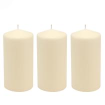 Pillar Candles Stonebriar, pacote com 3, 7,6 x 15 cm, 65h, Burn Pillar Candles Stonebriar, pacote com 3, 7,6 x 15 cm, 65h, Burn