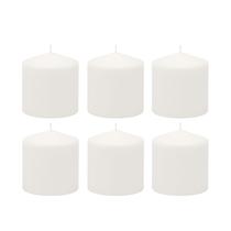 Pillar Candles Stonebriar Unscented White 18h Burn 3x3, pacote com 6 Pillar Candles Stonebriar Unscented White 18h Burn 3x3, pacote com 6