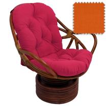 Pillow DCG Stores Bali Rattan Papasan Swivel Rocker Tangerine Pillow DCG Stores Bali Rattan Papasan Swivel Rocker Tangerine