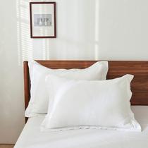 Pillow Shams King Linens 100% linho francês lavado em branco x2