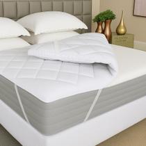 Pillow Top Cama Casal Protetor de Colchão Macio 400 Fios Percal Extra Conforto Cama de Hotel Capa Lavável Encaixe Perfeito no Colchão