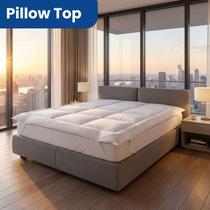 Pillow Top Casal Extra Macio 6cm de Manta Acrílica Siliconada 140x190cm