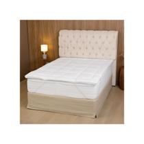 Pillow Top Casal King Size Protetor Colchão Box Acolchoado Colchonete Toque Macio 200 Fios