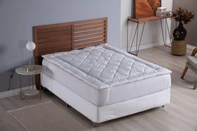 Pillow top casal king size protetor de colchão dupla face 100% algodão percal 200 fios