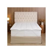 Pillow Top Casal Padrão Protetor Colchão Box Acolchoado Colchonete Toque Macio 200 Fios