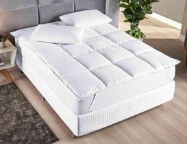 Pillow Top Casal Queen Medida 1,98m X 1,58m X Até 40 Cm Alt. Branco Pillow Top Casal Queen Medida 1,98m X 1,58m X Até 40 Cm Alt. Branco