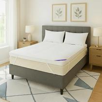 Pillow Top Confort Plus 10cm altura 1200g Dupla Face, Lavável em Máquina