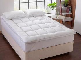 Pillow Top Extra Macio Antialérgico Com Elástico Branco Casa