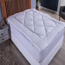 Pillow Top Extra Macio Para Colchão Casal Padrão de 1,38 x 1,88 até 0,50cm de altura. COR BRANCO