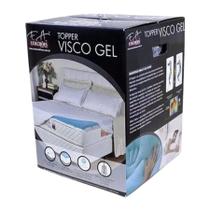 Pillow Top F.A. Solteiro Viscogel Sense Espuma Memória Nasa 88x188x4 Cm