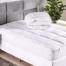Pillow Top King Suavitec 01 Peça Branca Tecido 200 Fios Bia Enxovais