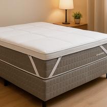 Pillow Top Manta Premium Queen Macio de Fibra Siliconada Antialérgico BF Colchões