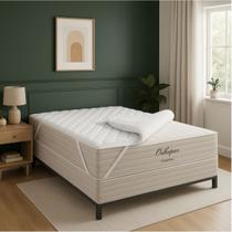 Pillow Top Ortobom 200 Fios Percal 100 Algodão Hipoalergênico Conforto de Hotel