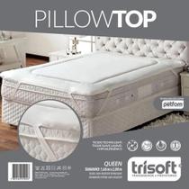 Pillow Top Para Cama Queen 100 Por Cento Poliéster - TRISOFT