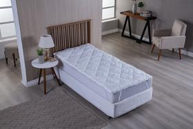 Pillow Top Para Colchão Solteiro Micropercal 400 Fios Macio Cor Branca