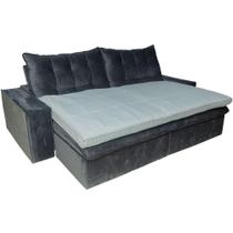 Pillow Top Para Sofá Reclinável 10cm 1200g-m² 180x90cm Cinza