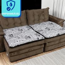 Pillow Top Para Sofá Retrátil Estampado 2,00M Jornal