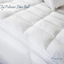 Pillow Top Plooma Colchão Casal 140x190x7cm Fibra Fiber Ball