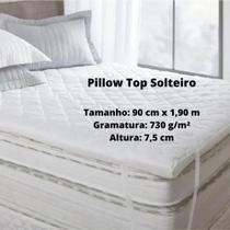 Pillow Top Premium para Colchão de Solteiro 300 Fios 730 g/m² Manta Siliconada - Casa W