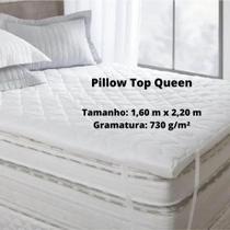 Pillow Top PremiumQueen Size 300 Fios Extra Macio 730 g/m² Antialérgico Manta Siliconada - Casa