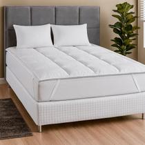 Pillow Top Protetor Colchão Cama Casal 200 Fios Toque Macio