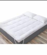 Pillow Top Protetor Colchão Cama Casal 400 Fios Toque Macio