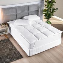 Pillow Top Protetor Colchão Cama Casal Queen Size Confort