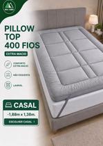 Pillow Top Protetor de Colchão 400 Fios Macio CASAL PADRÃO