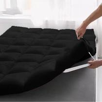 Pillow Top Protetor De Colchão Cama King Size Preto Pillow Top Protetor De Colchão Cama King Size Preto