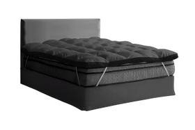 Pillow Top Protetor De Colchão King Cinza e Preto Pillow Top Protetor De Colchão King Cinza e Preto