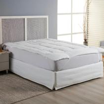 Pillow Top Queen 400 Fios Fibra Siliconada Protetor de Colchão 01 Peça