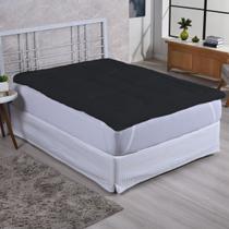 Pillow Top Queen Micro Percal 200 Fios 600g/m² Com Elástico 30cm Cor Preto