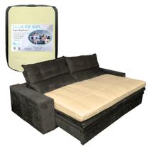 Pillow Top Sofa Click House Fibas 1200kg M2 210X100X12cm - CASTOR - 802/10
